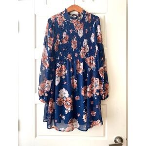 Long Sleeve Floral Dress | As U Wish
